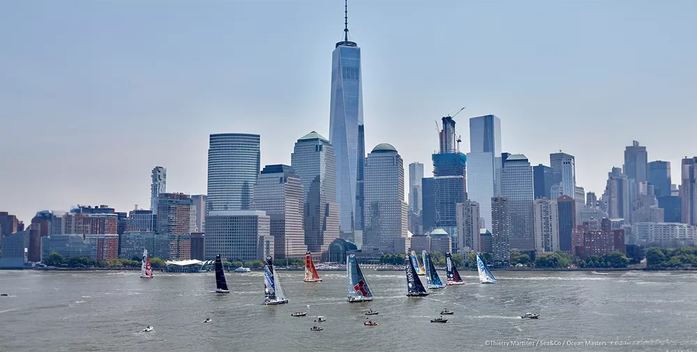 Les imocas dans la baie de New-York