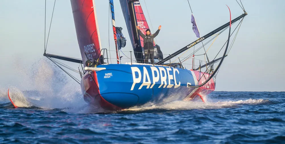 Finish of Yoann Richomme in Les Sables d'Olonne