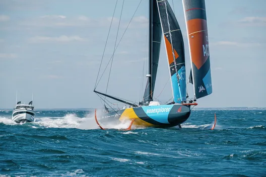 Imoca Malizia - Boris Herrmann (GER), skipper de Seaexplorer, prend la deuxième place de la Vendée New York, aux Sables d'Olonne