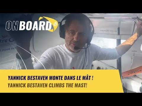 Yannick Bestaven monte dans le mât | New York Vendée 2024